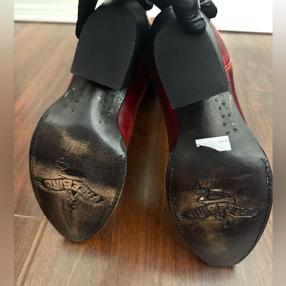 NWT Freebird by Steven Woodland Leather Western Cowboy Boots in Crimson Sz 9 - Picture 14 of 16